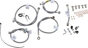 Stainless Steel 5 Lines ABS Brake Line Kit - Front & Rear Included - For 17-23 Honda CBR1000RR ABS