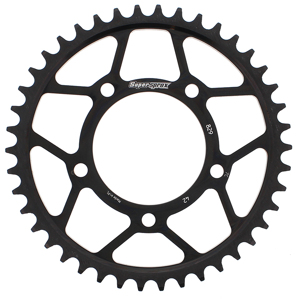 Supersprox Steel Rear Sprocket 42T 530 Black Fits Suzuki