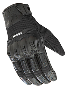 Joe Rocket Phoenix 5.1 Men's Gloves Black/Black Small - Breathable mesh and leather gloves for men, size small