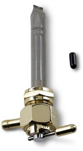 Pingel Brass Hex Fuel Petcock Valve 22mm Inward 90 Deg. Outlet
