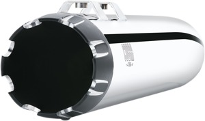 Chrome 4" Slip-On Mufflers Contrast Tip Fits FLH/FLT 1995-2016
