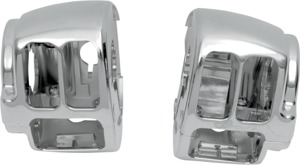 Drag Specialties Handlebar Switch Housing Kit Chrome Harley-Davidson - Chrome switch housing kit For Harley-Davidson models