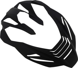 Icon Airflite Helmet Airfoil SB Matte Black One Size - Replacement airfoil for Icon Airflite helmets