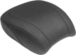 Mustang Wide Tripper Solo Rear Seat Smooth Black Fits FLHC/FLDE