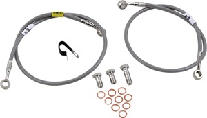 Stainless Steel Front Brake Line Kit - 2 Lines - For 95-98 Honda CBR600F3