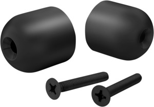 Show Chrome Handlebar End Weights Satin Black