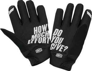 100% Men's Brisker Cold-Weather Gloves - Black, Size S