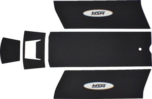 WSM Traction Mat Set Black For Kawasaki JS300 JS440 JS550 - Black traction mats for Kawasaki JS300 JS440 JS550