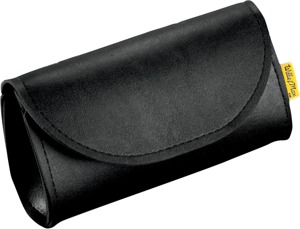 Willie & Max Handlebar or Windshield Pouch Black Synthetic Leather - Universal handlebar or windshield pouch, black