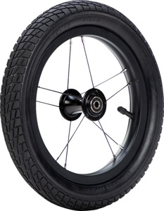 Strider 12in High Traction Wheel and Tire Set Black - Fits Strider 12 Sport and Pro balance bikes