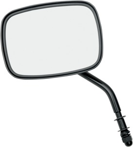 Drag Specialties Die Cast Mirror Gloss Black for 1 in Bars - Gloss black die-cast mirror for 1 inch handlebars