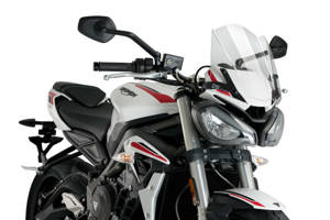 Puig Naked New Gen Sport Windscreen Clear For Triumph Street Triple 765 - Clear windscreen for Triumph Street Triple 765