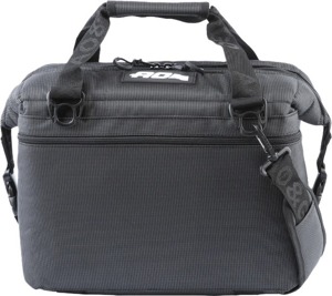 AO Coolers 12 Pack Ballistic Cooler Black/Charcoal - 12-pack cooler with rugged ballistic fabric