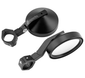 DragonFire SS Defender Side Mirrors Black Pair Fits 1.75â€“2 in. Cages