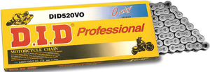D.I.D Professional 520VO O-Ring Chain 106 Links Universal - 520 pitch O-ring chain, 106 links, universal fit