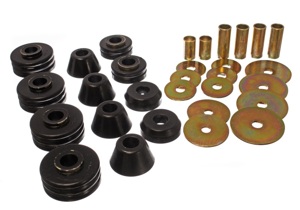Black Body Cab Mount Set Fits 73-80 GM C-10 C1500 1/2 Ton 2WD Pickup