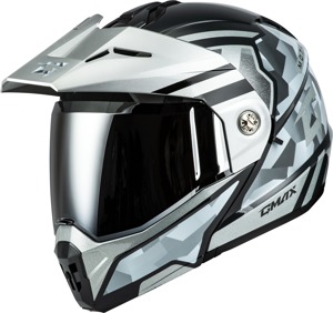 GMAX MD-74 Striker Modular Helmet XL Silver/Blue Metallic