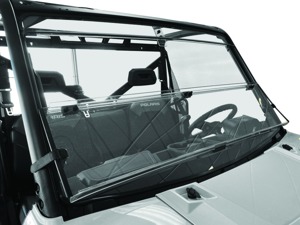 QuadBoss Windbreak Folding Windshield Fits 15-19 Polaris Ranger 1000 Diesel