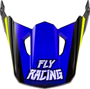 Fly Racing Youth Kinetic Scorched Helmet Visor Blue/Grey/Hi-Vis - Replacement visor for Youth Kinetic Scorched Helmet