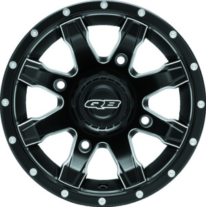 QuadBoss Grinder Wheel 14x7 4+3 4/156 with Center Cap Black
