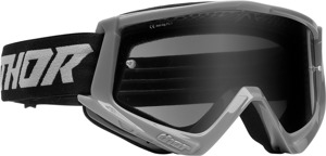 Thor Combat Sand Racer Goggle Smoke Lens Gray/Black Adult - Sand-resistant, anti-fog MX goggle, smoke lens, adult size