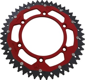 Moose Offroad Dual Rear Sprocket 49T Red For Gas Gas MC 125/250F/450F 2021 - 49 tooth dual rear sprocket for Gas Gas MC 2021