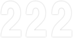 Factory Effex 4" Pro Numbers White #2 Decals Pack of 3