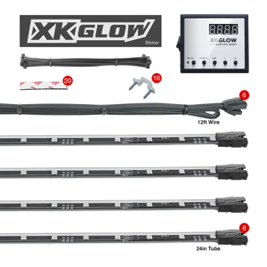 XK Glow 3M Color LED Accent Light Kit 8x24In Tubes