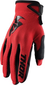 Thor Sector Gloves XL Red/Black Men's - Lightweight, breathable motocross gloves
