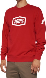 100% Men's Icon Crewneck Sweatshirt Deep Red XL