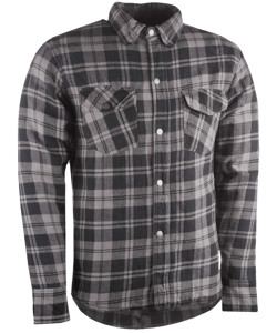 Highway 21 Marksman Flannel Black/Grey XL Men's Riding Shirt - Protective riding flannel, black/grey, XL for men
