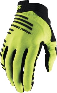 100% Men's R-Core Gloves XL Flo Yellow for ATV/Motocross