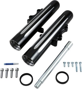 Arlen Ness Hot Leg Fork Legs Black Deep Cut Dual Disc