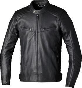 RST Roadster Air CE Jacket Black Leather Small - Perforated black leather jacket, Small