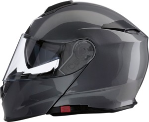 Z1R Solaris 2.0 Modular Helmet 4XL Gloss Dark Silver - Modular helmet with drop-down sun visor