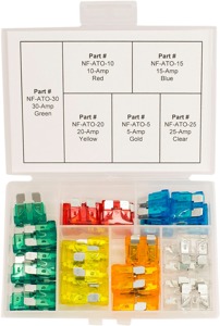 NAMZ Assorted ATO Fuse Kit 40pc - Assorted ATO fuses kit 40pc for electrical systems