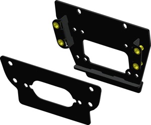 KFI Winch Mount Black Steel For 20-23 Kawasaki Teryx KRX1000/4