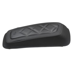 Mustang Saddlebag Lid Covers Diamond Stitch Black Fits 08-21 Harley FL Touring