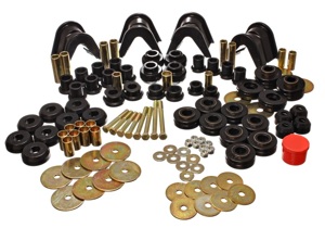 Black Hyper-Flex Master Bushing Set Fits 66-77 Bronco 4WD w/ 4Deg. C-Bushings