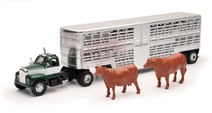 1953 Mack B-60 Livestock Truck w/ Cattle & Scale 1:43 by New Ray