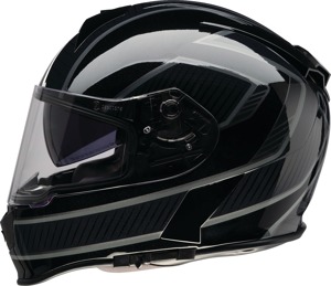 Z1R Warrant Amplify Helmet - XS Gray/Black - Full-face helmet with drop-down sun visor