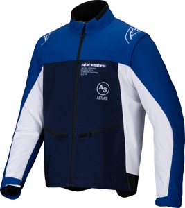 Alpinestars Lite-Dura Softshell Jacket Navy 2X-Large - Navy/Bright Blue/White softshell jacket in 2X-Large