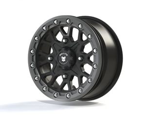 Bullite Rider Wheel 14x7 Black/Gun Metal 4x137 5+2 - ATV/UTV wheel 14x7, 4x137, Black/Gun Metal