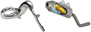 Full Exhaust w/ Power Core Silencer & Fatty Pipe - For Kawasaki KX65 & Suzuki RM65