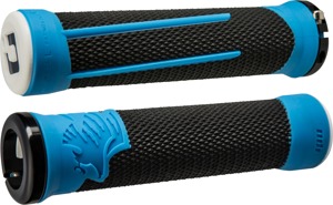 ODI AG2 MTB BMX Grips Black Blue - Lock-on grips for MTB and BMX in black/blue
