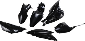UFO Complete Black Plastic Kit Fits Kawasaki KLX110