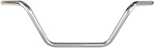 Drag Specialties 1in Mid Buckhorn Chrome Handlebar - 1in chrome handlebar, mid/buckhorn style