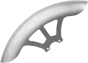Arlen Ness 21" Pro Short Front Fender - Natural Finish Steel