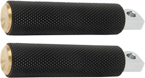Arlen Ness Knurled Brass Footpegs Standard Male Mount