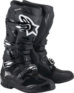 Alpinestars Tech 7 Boots Black Size 8 - Off-road motorcycle boots, Size 8, Black